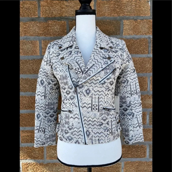 CAPULET TRIBAL METALLIC MOTO JACKET small - Picture 1 of 17